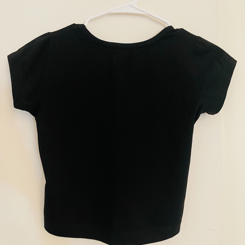 Cropped black top, Size = S, Brand = Finesse